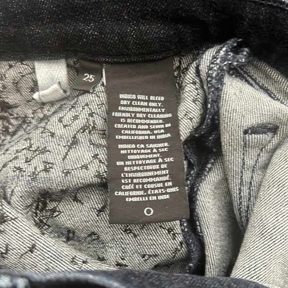 J Brand Charlotte Dark Wash Embellished Bootcut Jeans Denim Size 25 - Picture 10 of 10